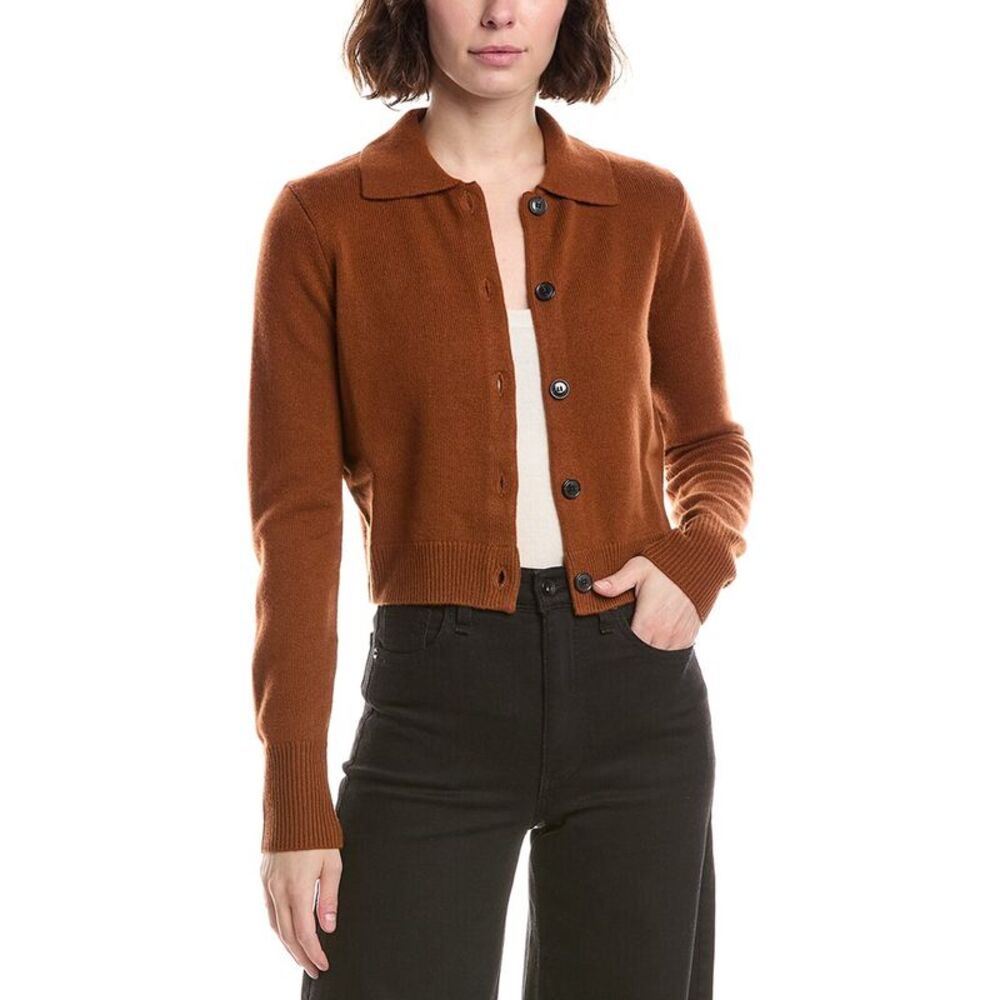 Frame Denim Womens  Shrunken Cashmere Cardigan
